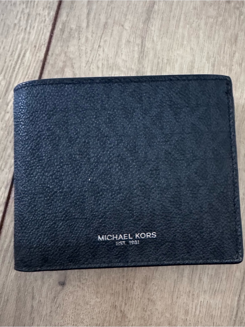 Michael Kors Black Signature Textured Leather Wallet
